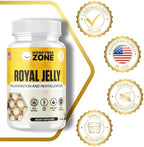 Authentic USA imported HoneybeeZone royal jelly veggie capsules 30 day supply packaging