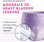 Prevail maximum absorbency women incontinence underwear tear away side seams