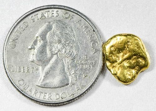 Genuine Alaskan BC placer gold nugget close-up texture