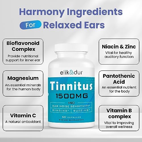 Premium Elikadur 60 capsules bottle for inner ear microcirculation support