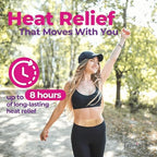 Individual Femissy heating patch showing natural herbal ingredients for pain relief.