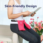 Yesito pink surgical drain pouch back view with secure buckle closures