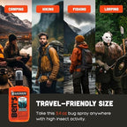 Side profile of Bens Adventure Formula insect repellent for hikers and campers