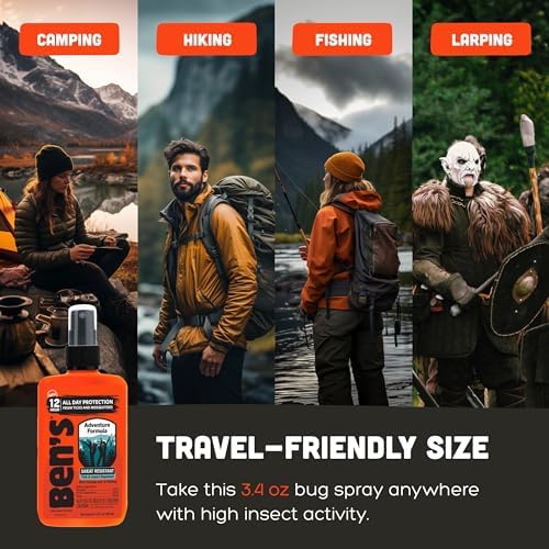 Side profile of Bens Adventure Formula insect repellent for hikers and campers