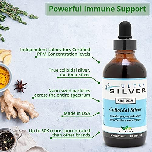 Nano sized true colloidal silver solution from Ultra Silver brand USA
