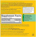 Nature Made Ferrous Sulfate 325mg tablets imported safety warnings label
