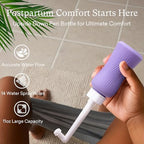 Purple 11 ounce PurComfy peri bottle with waterproof travel pouch.