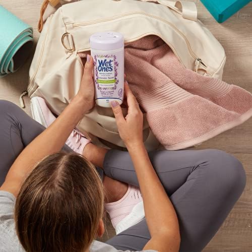 Wet Ones Antibacterial Hand Wipes, Lavender Wipes | Antibacterial Wipes, Moisturizing Wipes | 40 ct. Canister - Image 6
