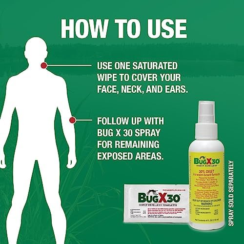 CoreTex Bug X 30 outdoor insect protection wipes ingredients label