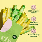 BPA-free plant-based tampon applicator for sensitive skin care