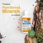 Vital Earth Minerals dietary supplement bottle alongside the convenient one ounce measuring cap