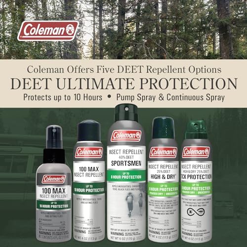 Compact four ounce bottle size comparison of Coleman heavy duty mosquito defense