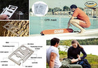SHBC survival tools including emergency blanket and multi-function card.