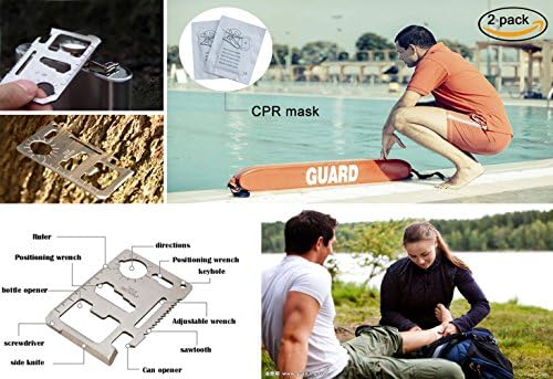 SHBC survival tools including emergency blanket and multi-function card.