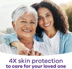 Always Discreet Incontinence Pads for women showing the secure adhesive backing and protective side LeakGuards channel