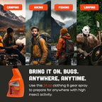 Ben's unscented permethrin clothing insect killer bottle standing upright