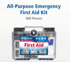 Back view of First Aid Only plastic case showing mounting options and durability