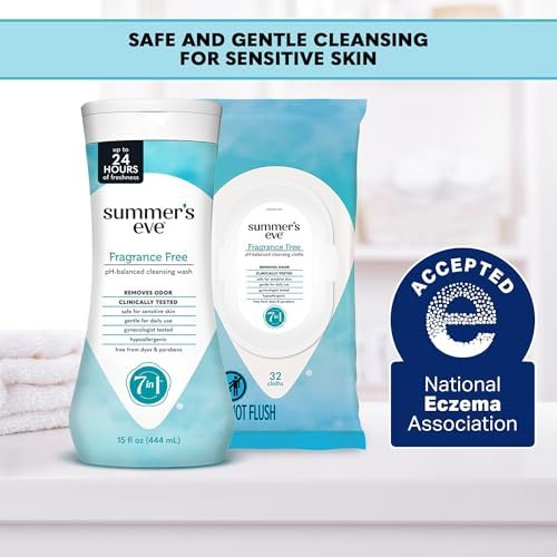 Pack of 4 Summer's Eve 32 count feminine wipes for daily freshness.