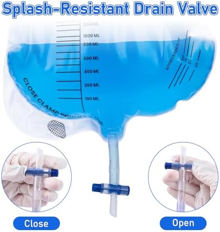 Bottom drain port feature on medical urinary bag