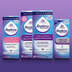 Replens single-use disposable applicators for hygienic vaginal dryness relief.