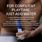 Future Method pH balanced anal flush packets with reusable beaker for travel-friendly hygiene.