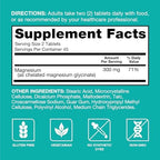 Qunol chelated magnesium supplement packaging side showing high absorption facts
