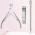 JKN Art 3 pieces cuticle trimmer and pusher set front view