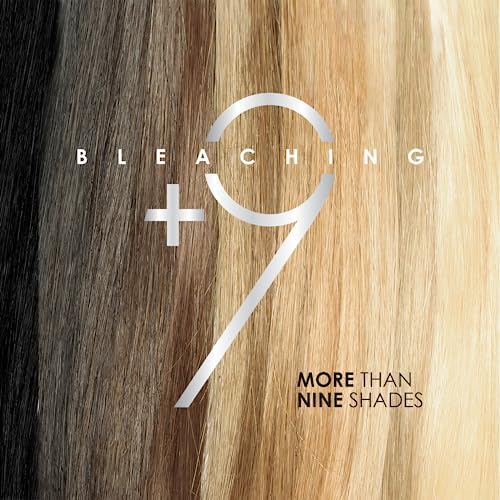 Hellawell Professionals Blondish Plex Plus 9 premium salon hair bleach highlighting the nine levels of lift feature.