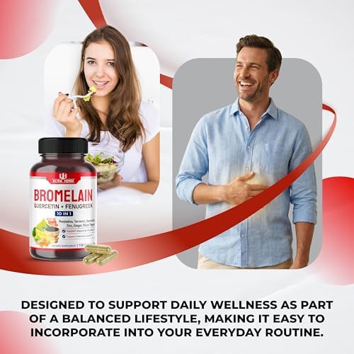 Authentic enzyme formula capsule bottle demonstrating natural joint and digestive support benefits.