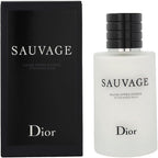 Dior Sauvage After Shave Balm 100 ml front view packaging showing luxury glass bottle