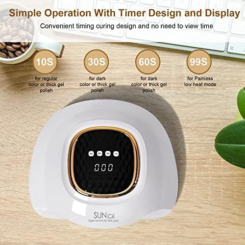Mirage Layon nail lamp showing timer settings 10s 30s 60s 99s