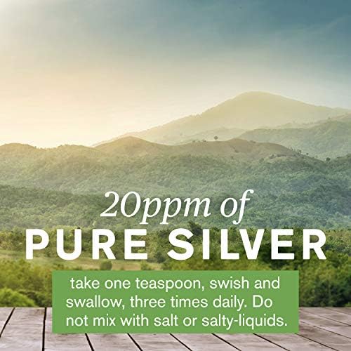 Side view of Nature's Sunshine Silver Shield Liquid highlighting 16 fluid ounce product capacity