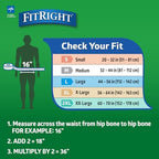 FitRight OptiFit disposable underwear showing the integrated cloth like fabric design