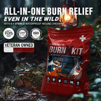 Everlit survival burn kit contents for hiking and camping safety