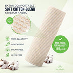 Two rolls of 6-inch wide latex free elastic bandages for body wrapping
