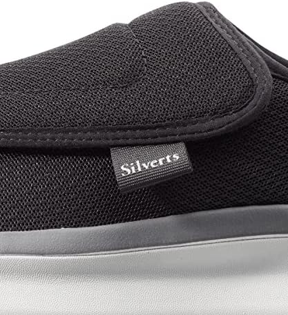 Top down view of wide toe box adaptive sneakers for swollen feet.