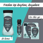 Close up of Summer's Eve Active Daily Performance label highlighting paraben-free and dye-free formula