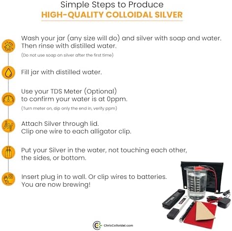 Chris Colloidal home generator components arranged clearly to show easy setup steps