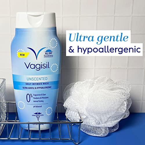 Authentic Vagisil fragrance free intimate cleanser for sensitive skin care.