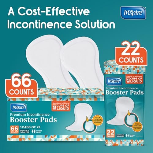 Full view of the twenty two count premium import packaging for Inspire adult diaper inserts