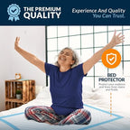 Multi use waterproof protective mats being unpacked for adult health care and pet potty training