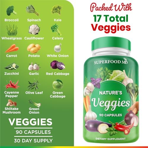Superfood MD imported daily greens capsules premium wellness bottle for immune and gut health