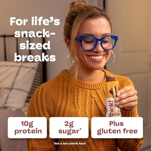 think! Delight Protein Bars, Chocolate Peanut Butter Pie, Low Sugar & Low Carb Gluten-Free Snack, Keto Friendly Snacks, 12 Count (Packaging May Vary) - Image 5