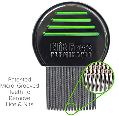 Ergonomic anti-slip handle of the professional lice treatment comb.