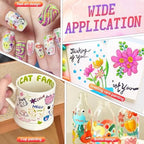 Professional nail art design created with Kinbom markers