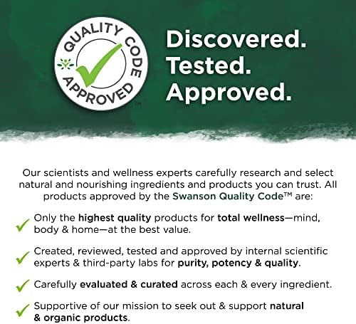 Supplement facts panel on the back of Swanson DMAE complex capsules