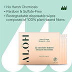 ALŌH Skin - Softening Sanitizing Hand Wipes – Sweet Orange Bergamot (1 Box of 20 Individual Wrapped Wipes) - Image 6