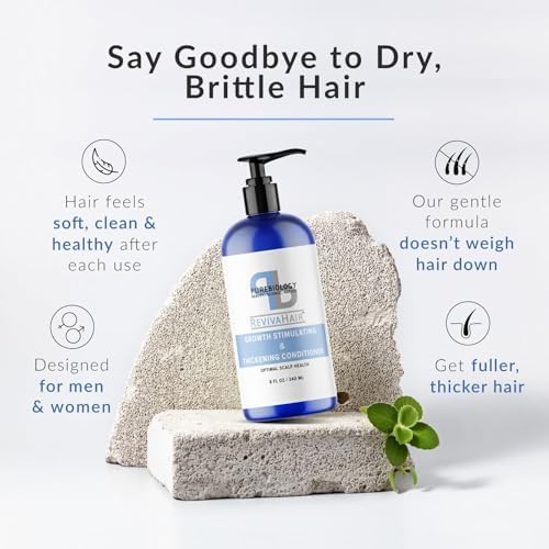 Pure Biology sulfate free hair conditioner for men and women close up