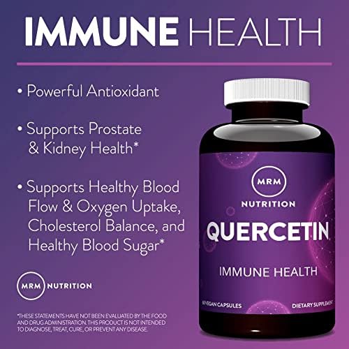 MRM Nutrition Quercetin 500mg plant based cardiovascular wellness capsules bottle
