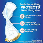 Always Infinity 66 count bulk pack of three overnight sanitary napkins.